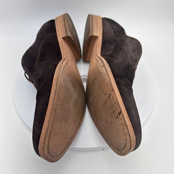 Undandy Oxford Classic Men Size 10 Lace Up Dress Shoes Tan Brown Suede - Picture 8 of 13